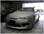 Installed View - Toyota Soarer JZZ30: Vertex Style Front Bumper