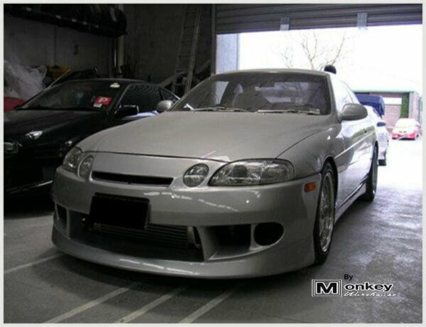 Installed View - Toyota Soarer JZZ30: Vertex Style Front Bumper