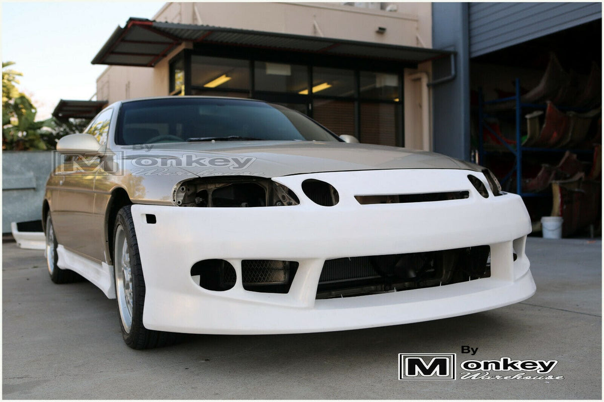 Installed View - Toyota Soarer JZZ30: Vertex Style Front Bumper