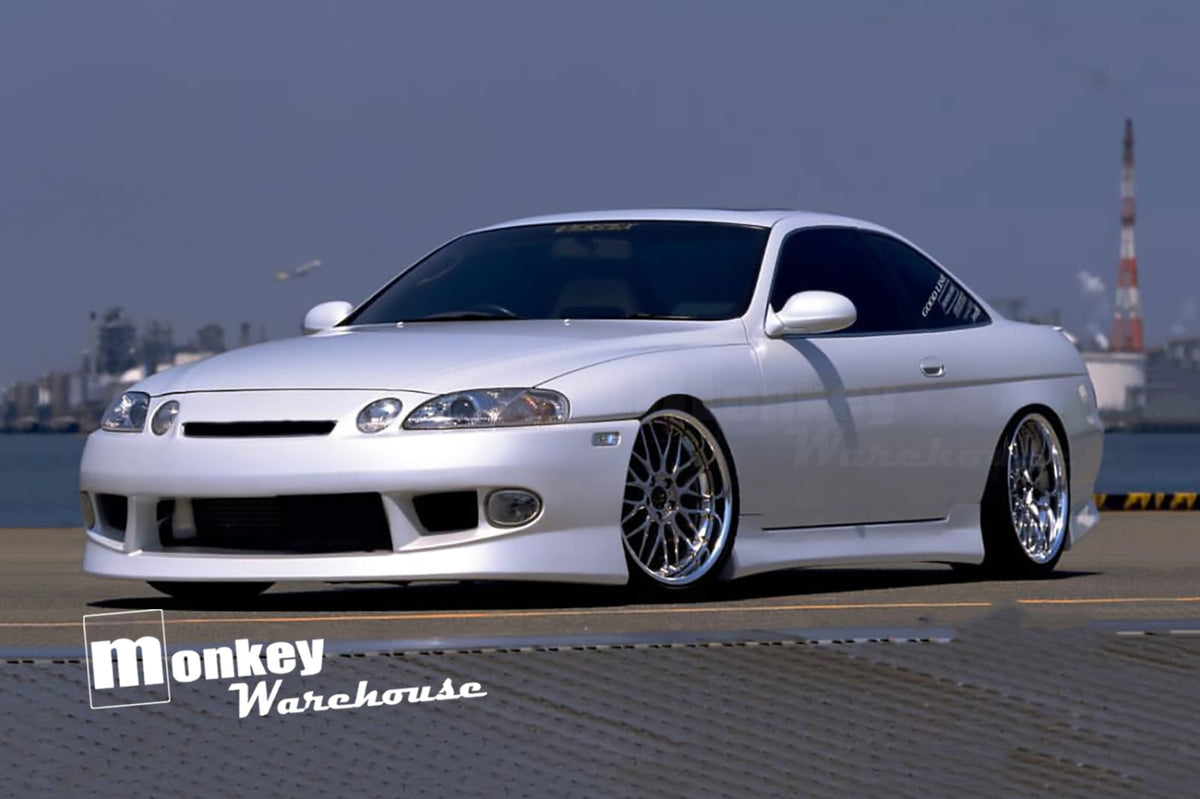 Installed View - Toyota Soarer JZZ30: Vertex Style Front Bumper