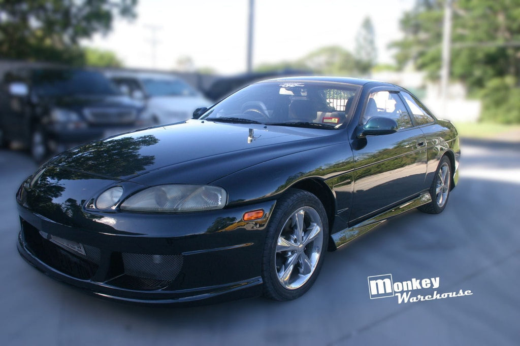 Installed View - Toyota Soarer JZZ30: Vertex Style Vented Front Guards