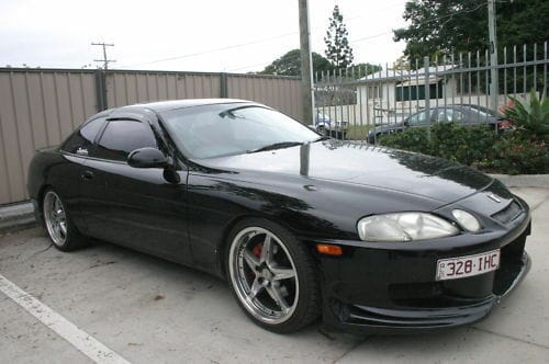 Installed View - Toyota Soarer Z30 (1991-2000): Premium Window Visors
