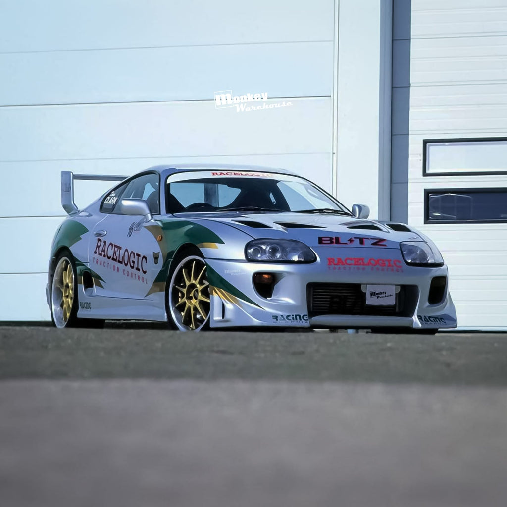 Installed View - Toyota Supra JZA80: Blitz Style Side Skirts
