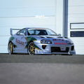 Installed View - Toyota Supra JZA80: Blitz Style Side Skirts
