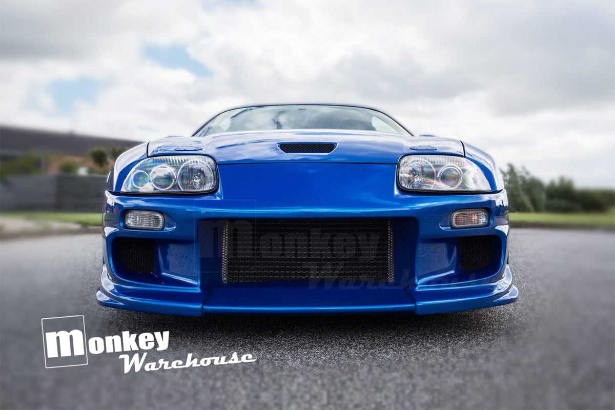 Installed View - Toyota Supra JZA80: Do-Luck Style Front Bumper