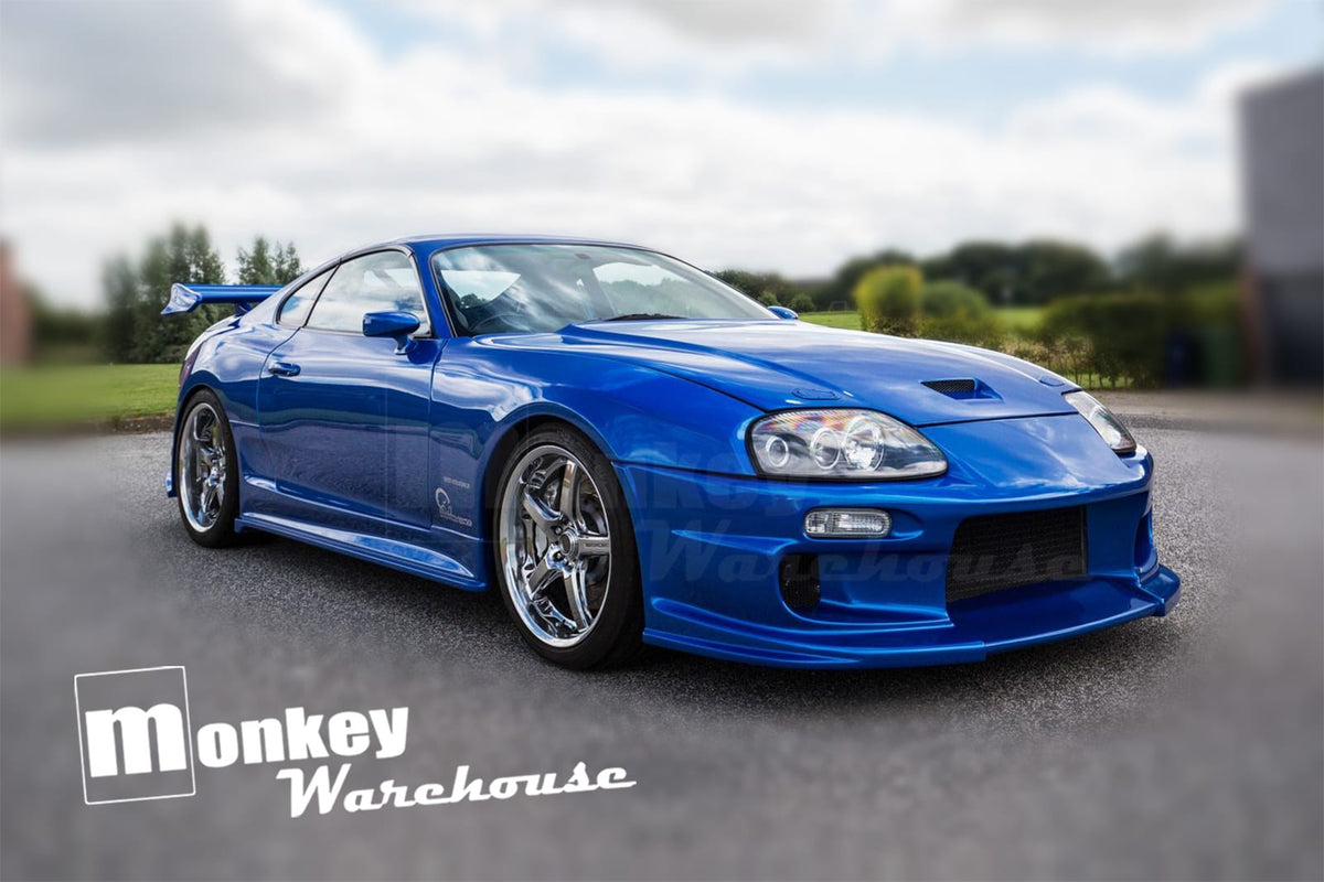 Installed View - Toyota Supra JZA80: Do-Luck Style Front Bumper