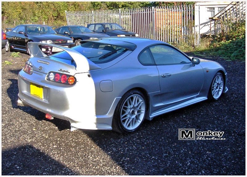Installed View - Toyota Supra JZA80: Do-Luck Style Side Skirts