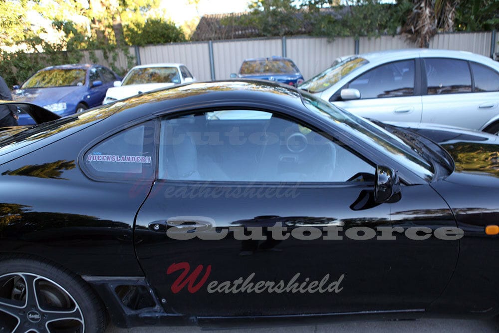 Installed View - Toyota Supra JZA80: Premium Window Visors