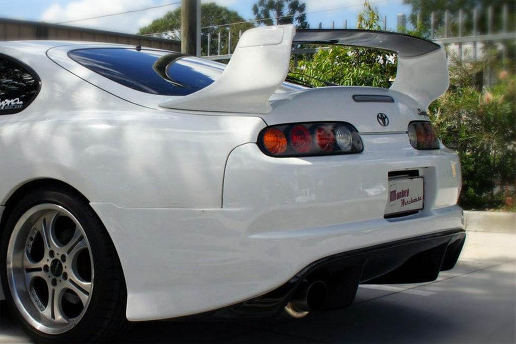 Installed View - Toyota Supra JZA80: Trial Style Rear Bumper