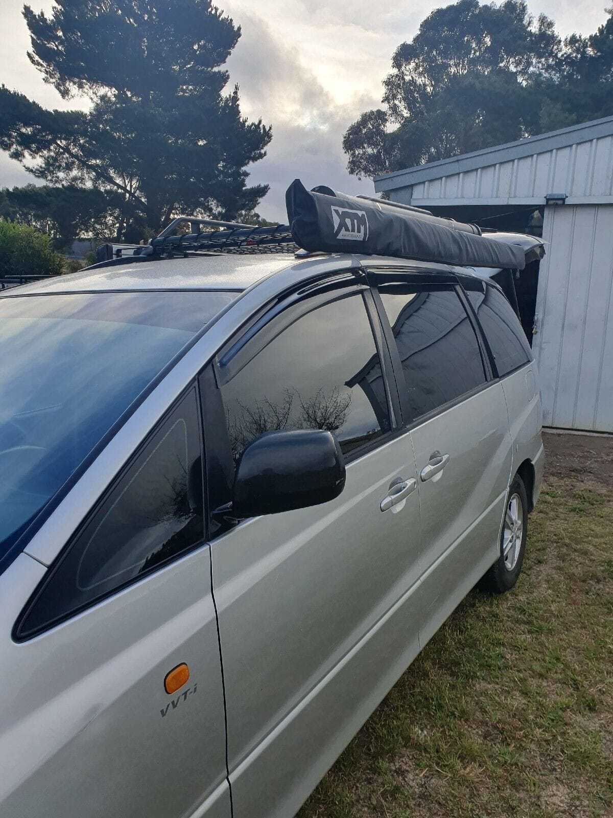 Installed View - Toyota Tarago (2000-2006): Premium Window Visors