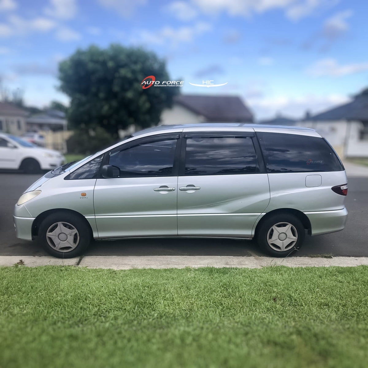 Installed View - Toyota Tarago / Estima (2000-2006): Premium Window Visors