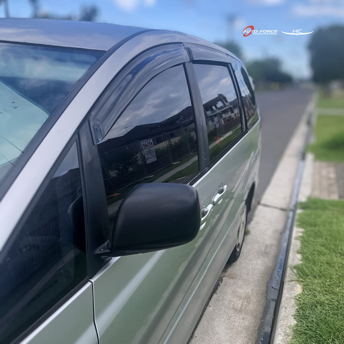 Installed View - Toyota Tarago / Estima (2000-2006): Premium Window Visors