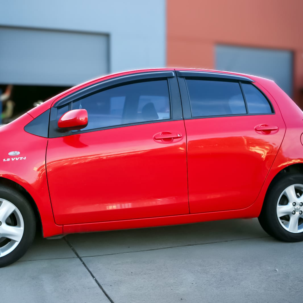 Installed View - Toyota Yaris 5-Door Hatch (2005-2011): Premium Window Visors