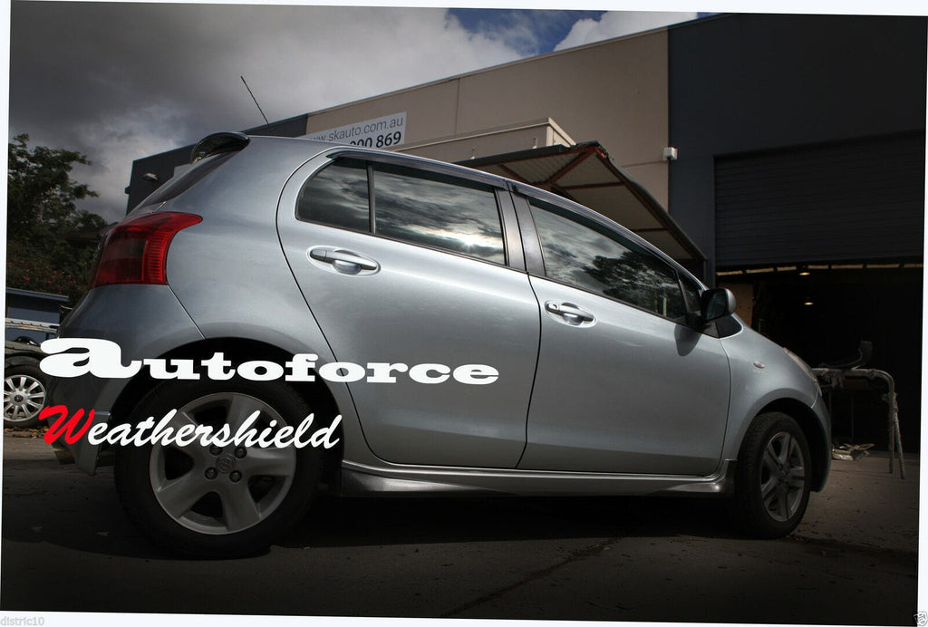 Installed View - Toyota Yaris 5-Door Hatch (2005-2011): Premium Window Visors