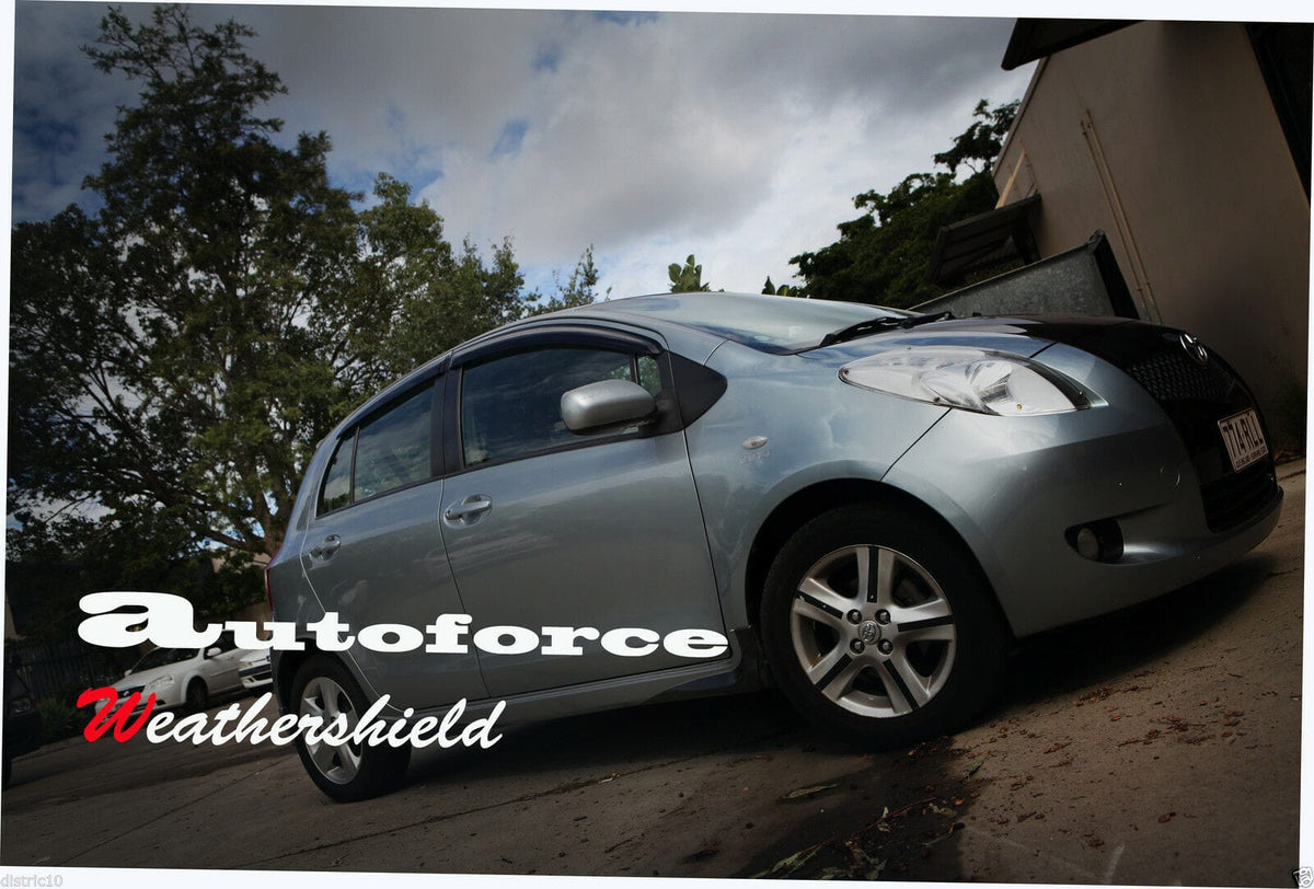 Installed View - Toyota Yaris 5-Door Hatch (2005-2011): Premium Window Visors