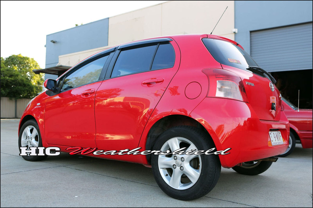 Installed View - Toyota Yaris 5-Door Hatch (2005-2011): Premium Window Visors