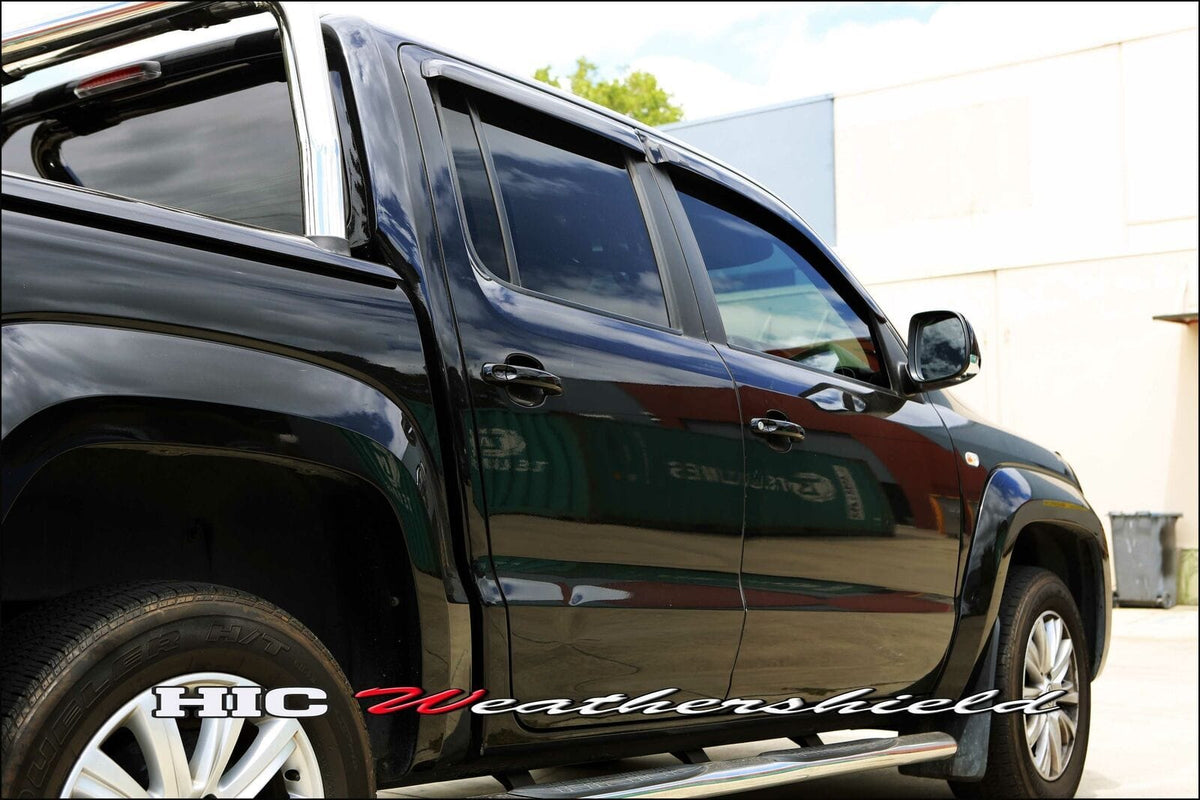 Installed View - Volkswagen Amarok Ute (2009-2022): Premium Window Visors