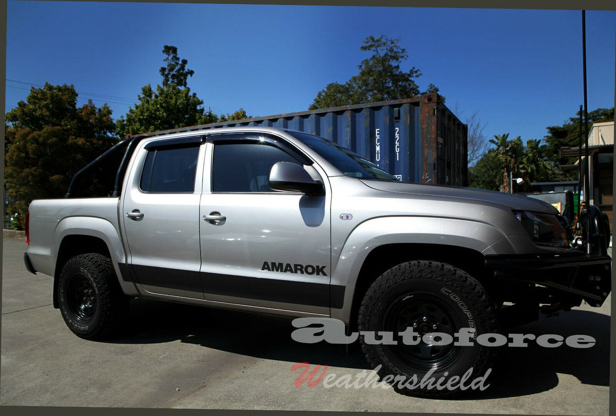 Installed View - Volkswagen Amarok Ute (2009-2022): Premium Window Visors