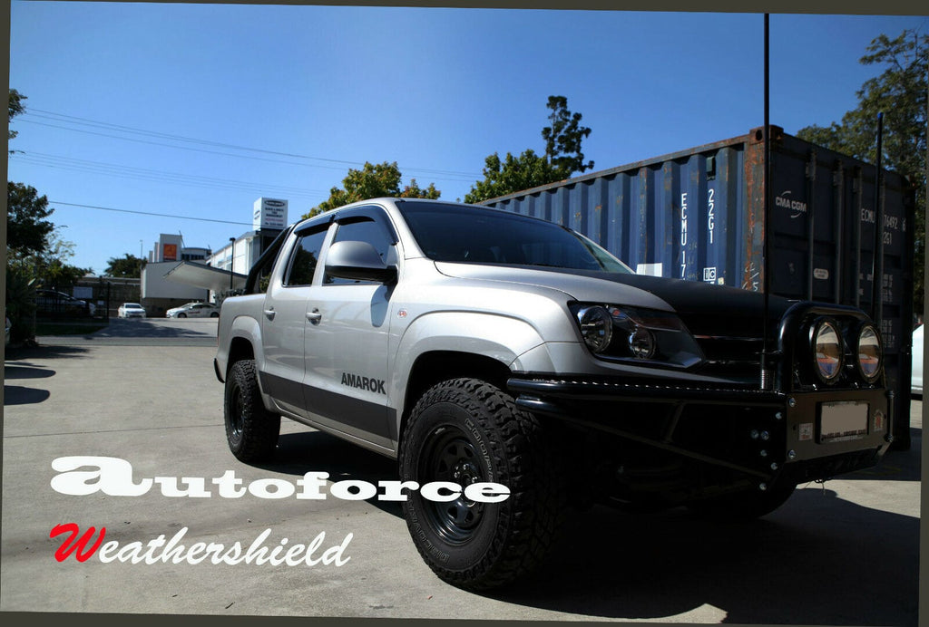 Installed View - Volkswagen Amarok Ute (2009-2022): Premium Window Visors