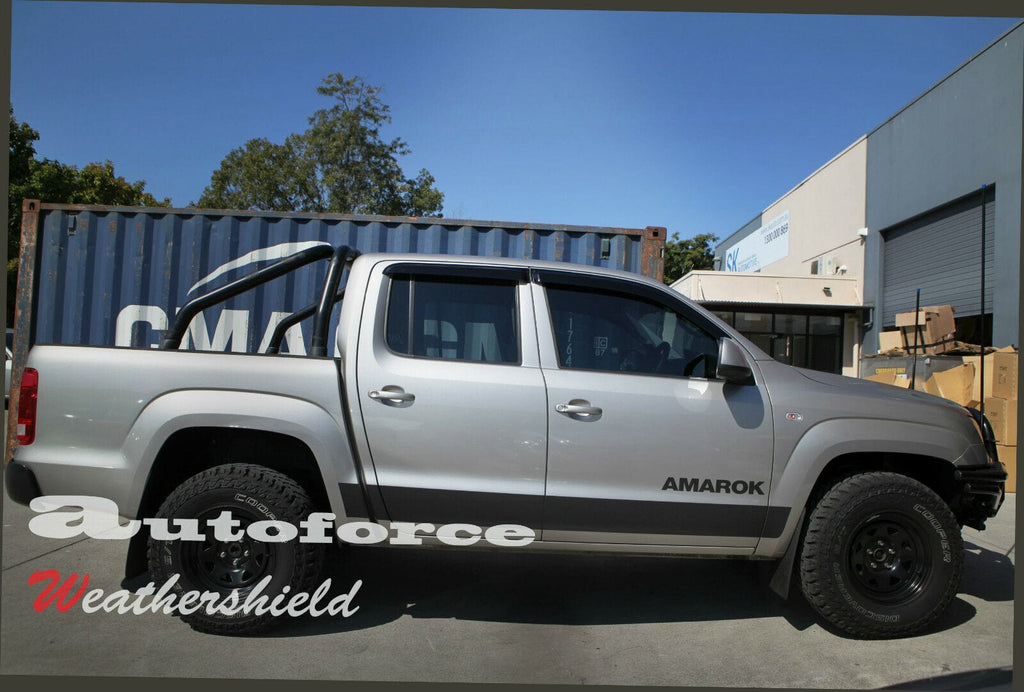 Installed View - Volkswagen Amarok Ute (2009-2022): Premium Window Visors