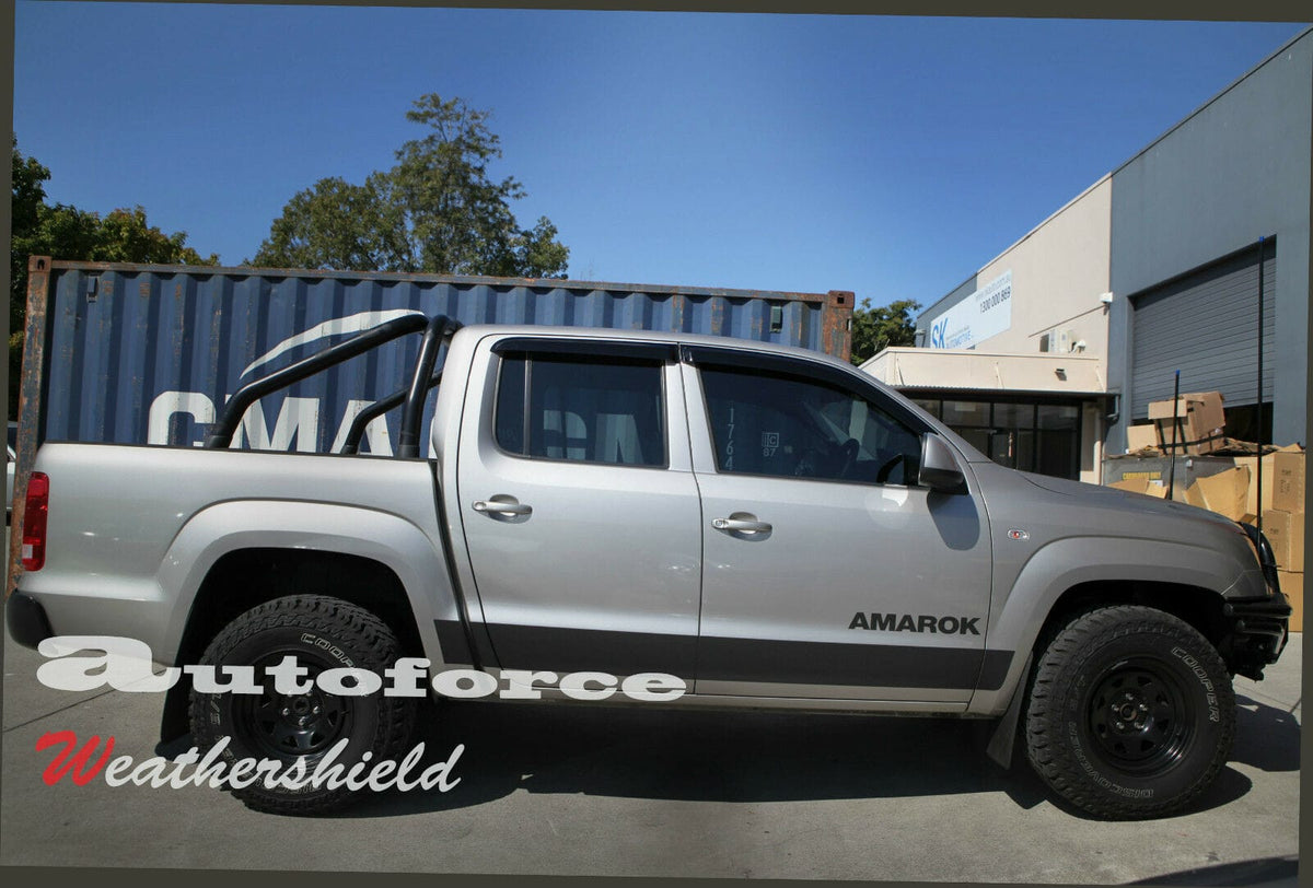 Installed View - Volkswagen Amarok Ute (2009-2022): Premium Window Visors