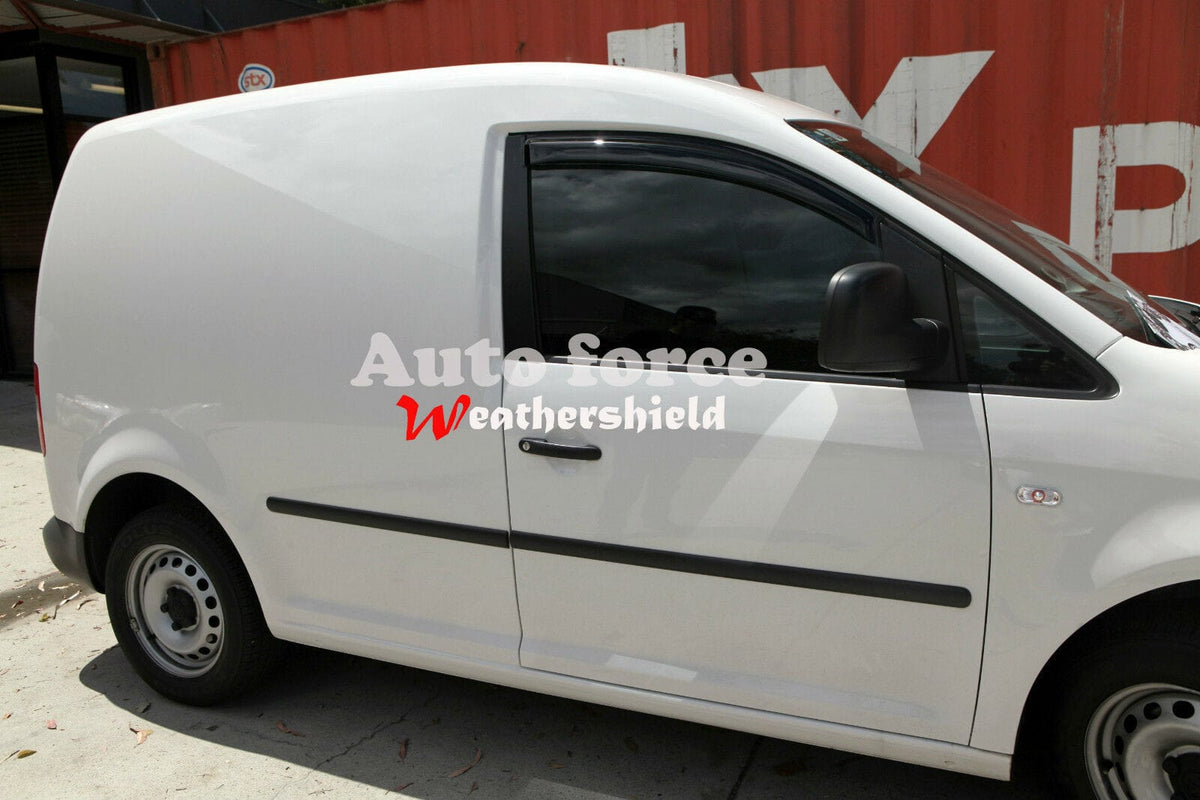 Installed View - Volkswagen Caddy (2005-2017): Premium Window Visors