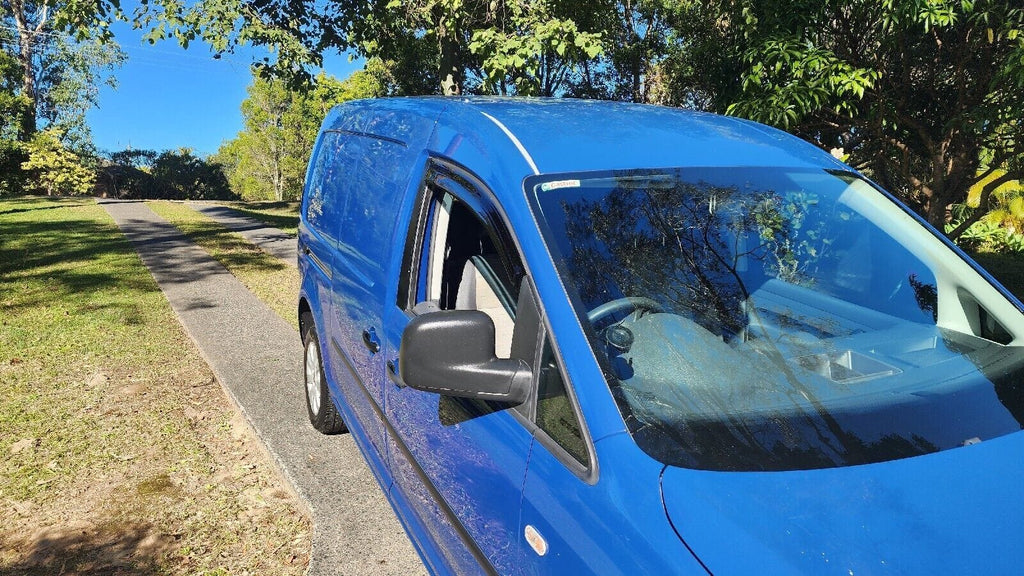 Installed View - Volkswagen Caddy (2005-2017): Premium Window Visors