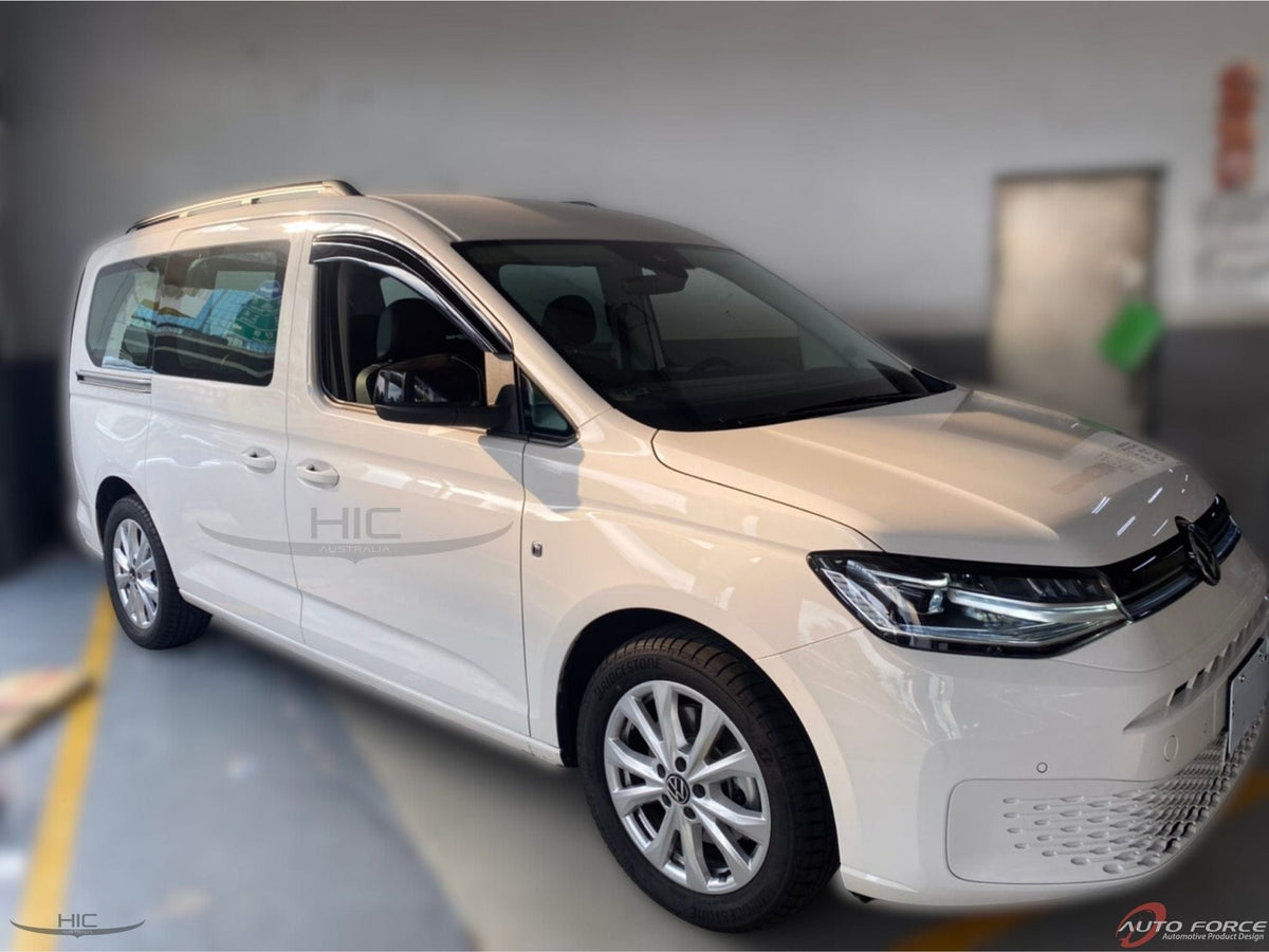 Installed View - Volkswagen Caddy (2021-2026): Premium Window Visors