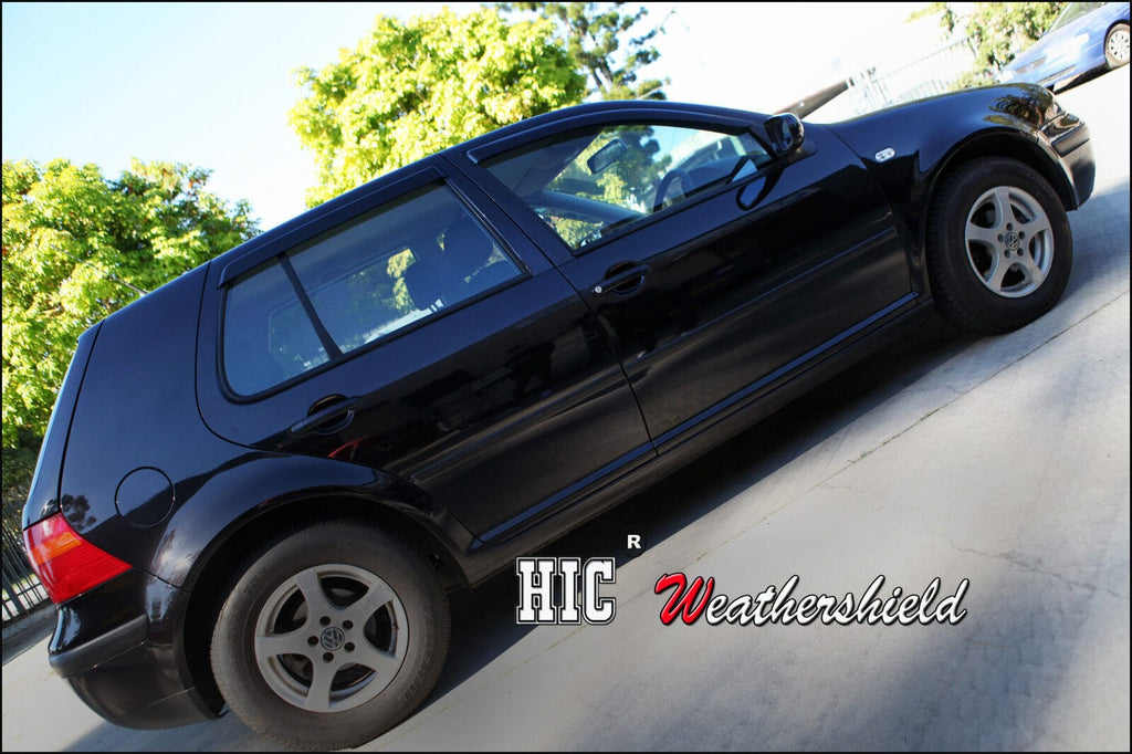 Installed View - Volkswagen Golf MK4 Hatch (1998-2004): Premium Window Visors