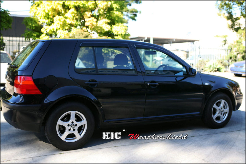 Installed View - Volkswagen Golf MK4 Hatch (1998-2004): Premium Window Visors