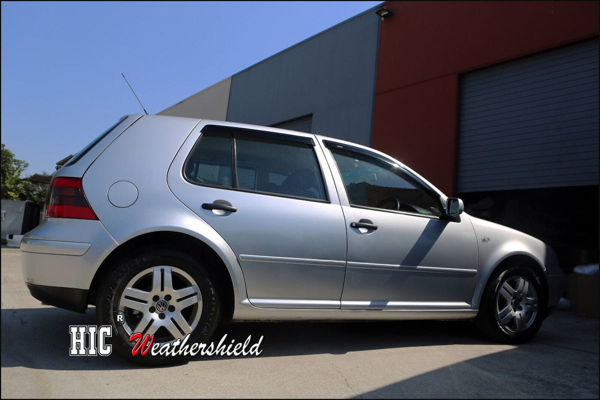 Installed View - Volkswagen Golf MK4 Hatch (1998-2004): Premium Window Visors