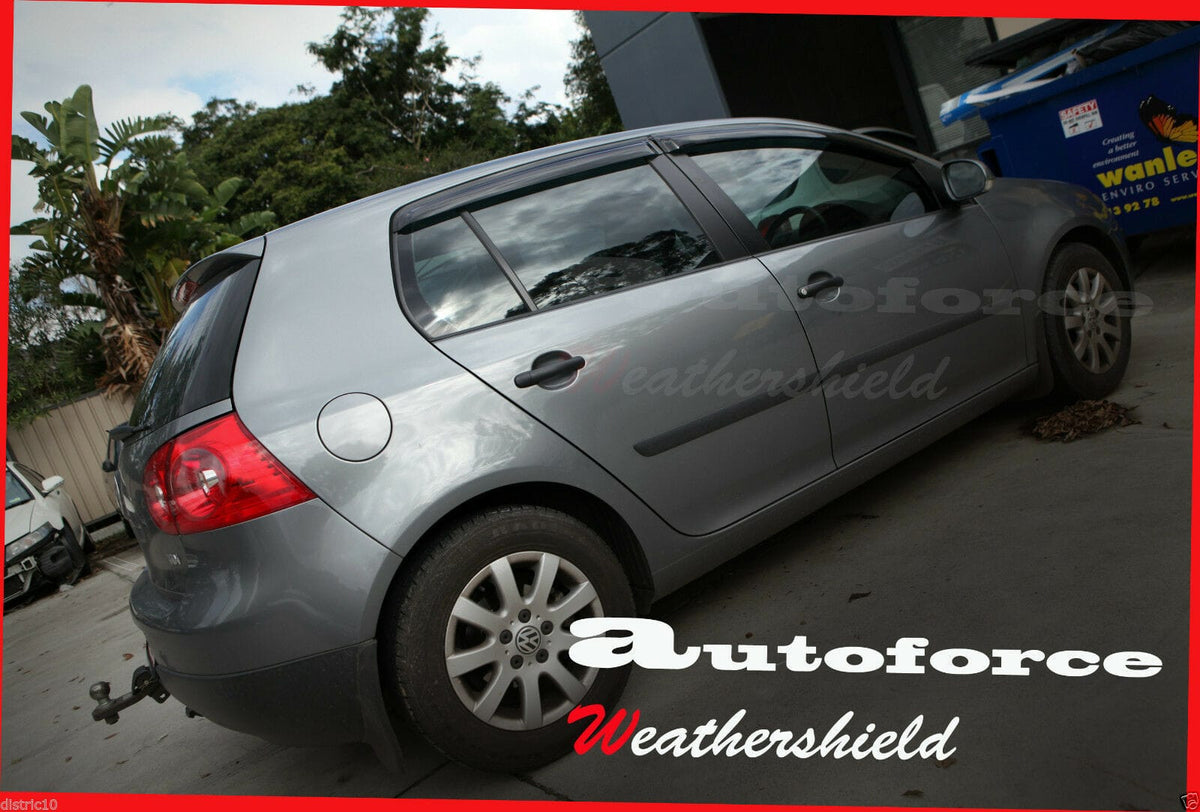 Installed View - Volkswagen Golf MK5 (2005-2008): Premium Window Visors