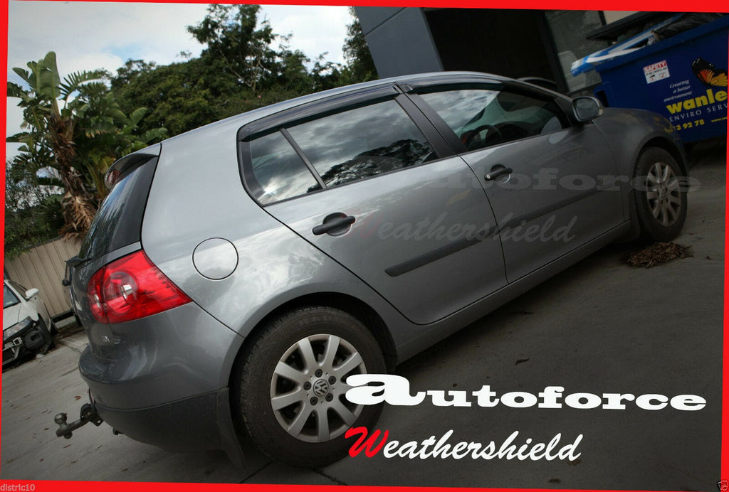 Installed View - Volkswagen Golf MK5 (2005-2008): Premium Window Visors