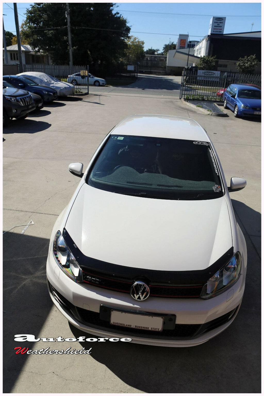 Installed View - Volkswagen Golf MK6 (2008-2014): Bonnet Protector Guard