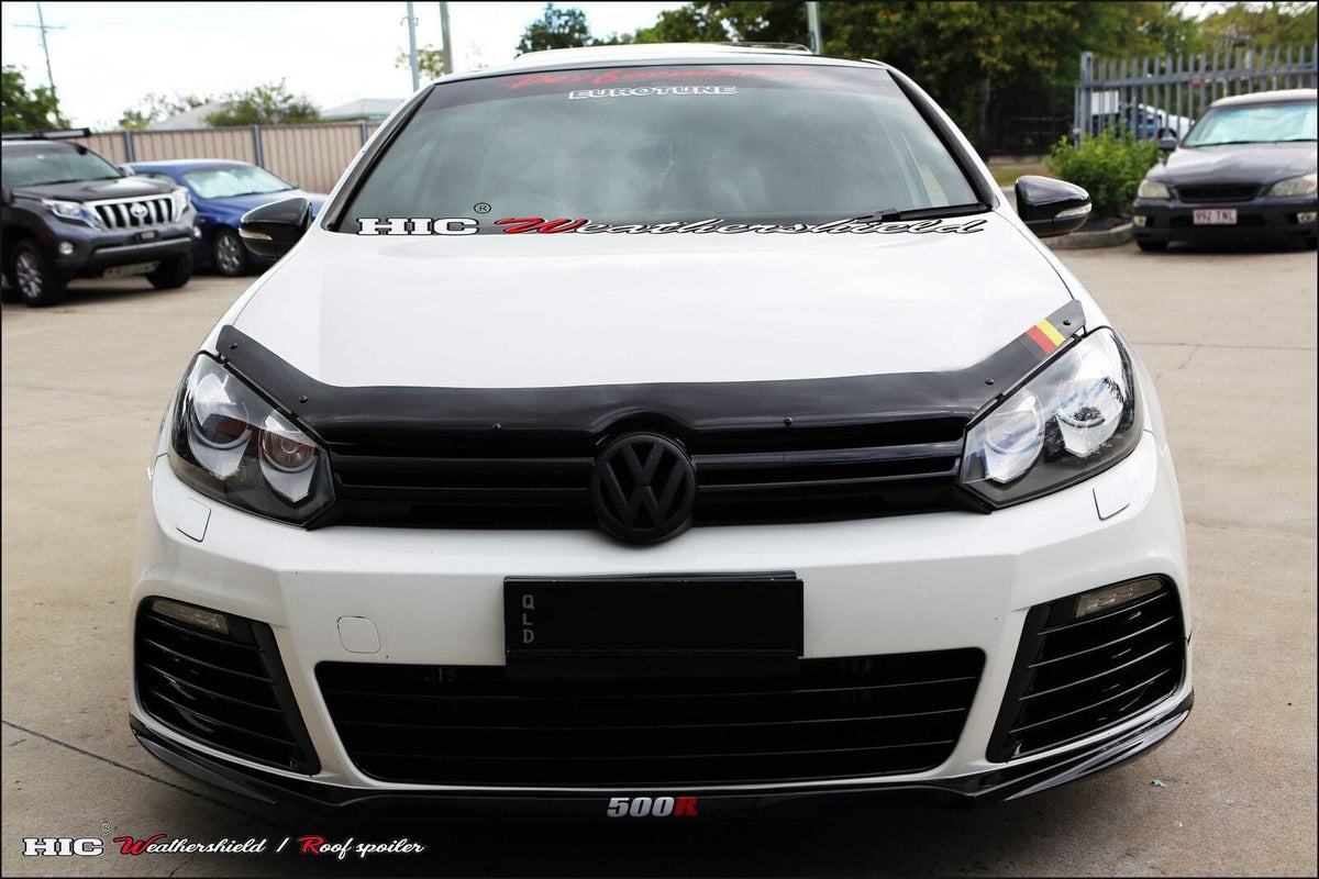 Installed View - Volkswagen Golf MK6 (2008-2014): Bonnet Protector Guard
