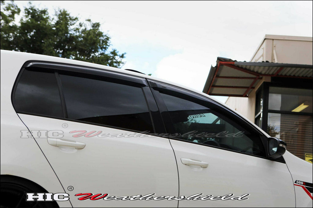 Installed View - Volkswagen Golf MK6 GTI R (2009-2013): Premium Window Visors