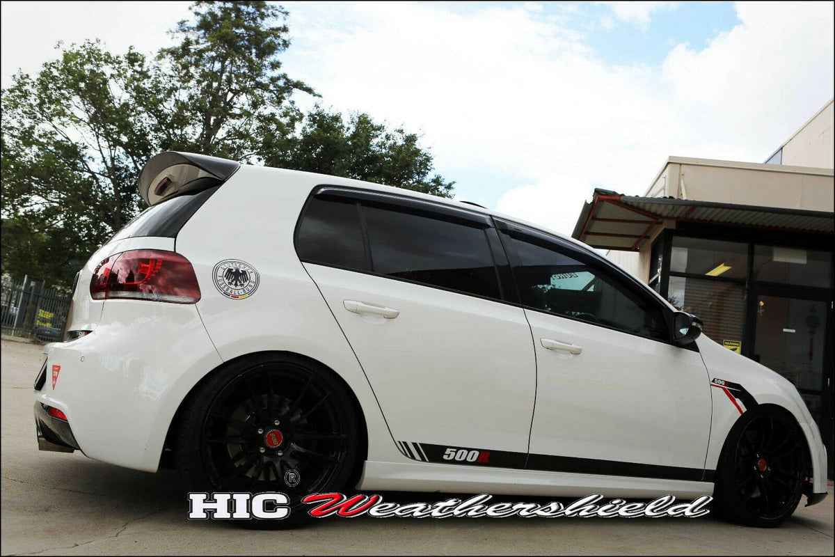 Installed View - Volkswagen Golf MK6 GTI R (2009-2013): Premium Window Visors