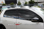 Installed View - Volkswagen Golf MK6 GTI R (2009-2013): Premium Window Visors