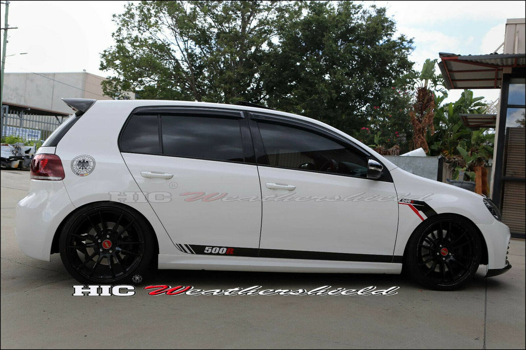 Installed View - Volkswagen Golf MK6 GTI R (2009-2013): Premium Window Visors