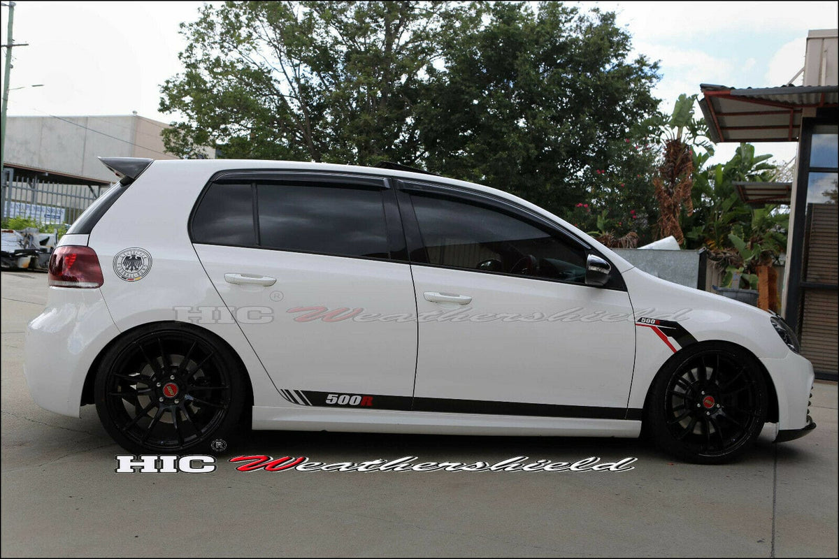 Installed View - Volkswagen Golf MK6 GTI R (2009-2013): Premium Window Visors