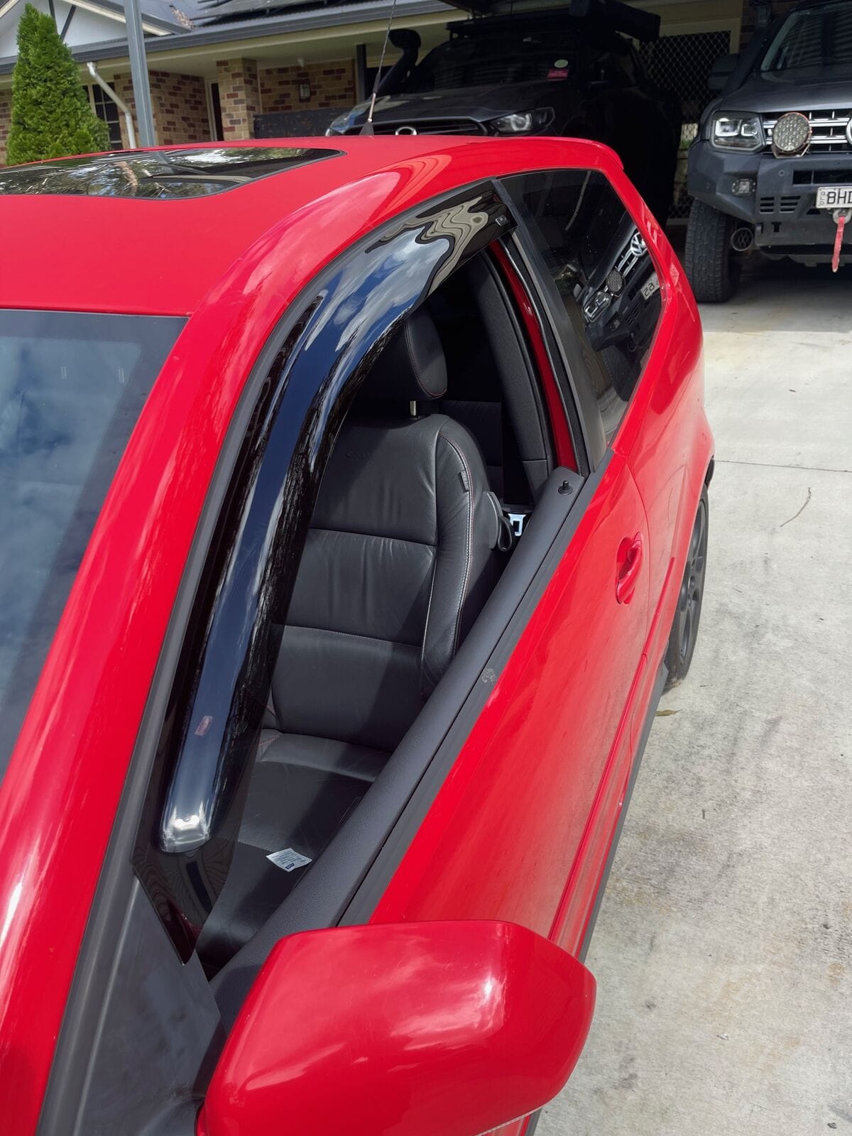 Installed View - Volkswagen Polo 9N 3-Door (2002-2009): Premium Window Visors