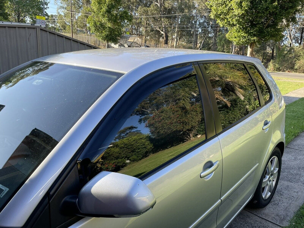 Installed View - Volkswagen Polo 9N Hatch (2002-2010): Premium Window Visors