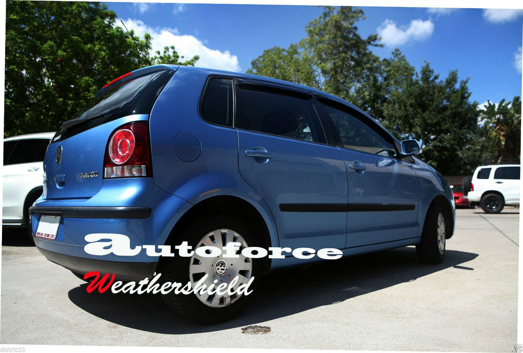 Installed View - Volkswagen Polo 9N Hatch (2002-2010): Premium Window Visors