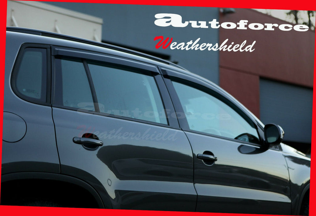 Installed View - Volkswagen Tiguan (2007-2015): Premium Window Visors