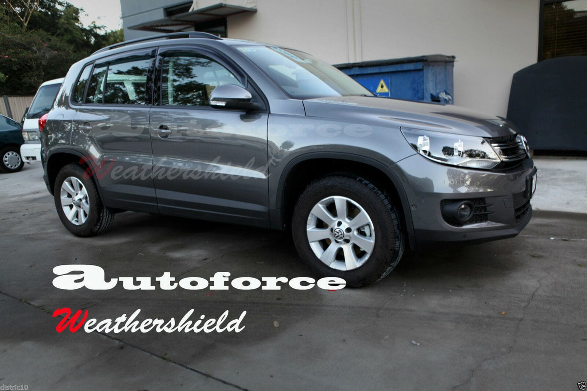 Installed View - Volkswagen Tiguan (2007-2015): Premium Window Visors